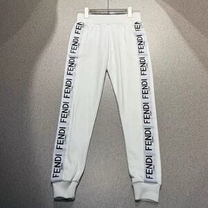 🚩steal authentic Fendi White Track Pants with Logo Stripes
